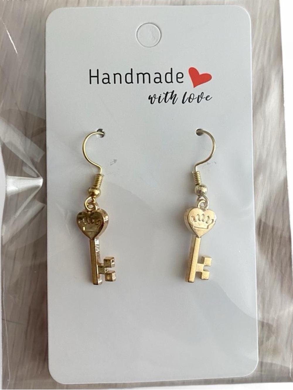 Gold Key Earrings